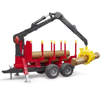 Bruder prikolica sa kašikom za drva i stablima 022525 Bruder prikolica sa kašikom za drva i stablima 022525